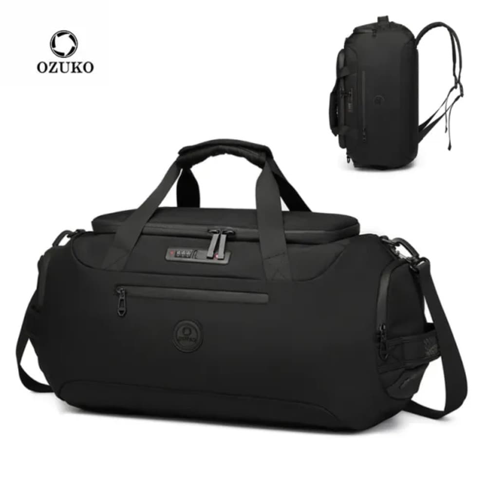 OZUKO 9651 Weekender Travel Duffle Bag for Men Waterproof Multi-functional Bag with Shoe Compartment Anti-theif Overnight Bag