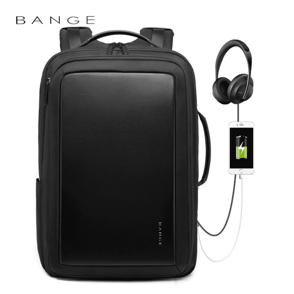 Bange BG-S56 – Premium Expandable 15.6″ Laptop Backpack with USB Charging & 180° Openingv