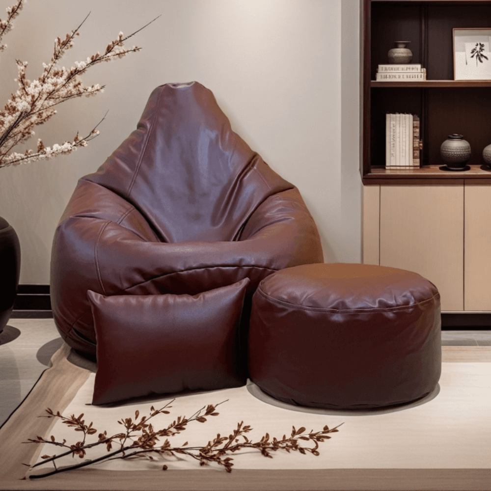 LAZY DUDE XXL COMBO Slim Fit Multiple Shaped Lazy Bean Bag - Chocolate Color
