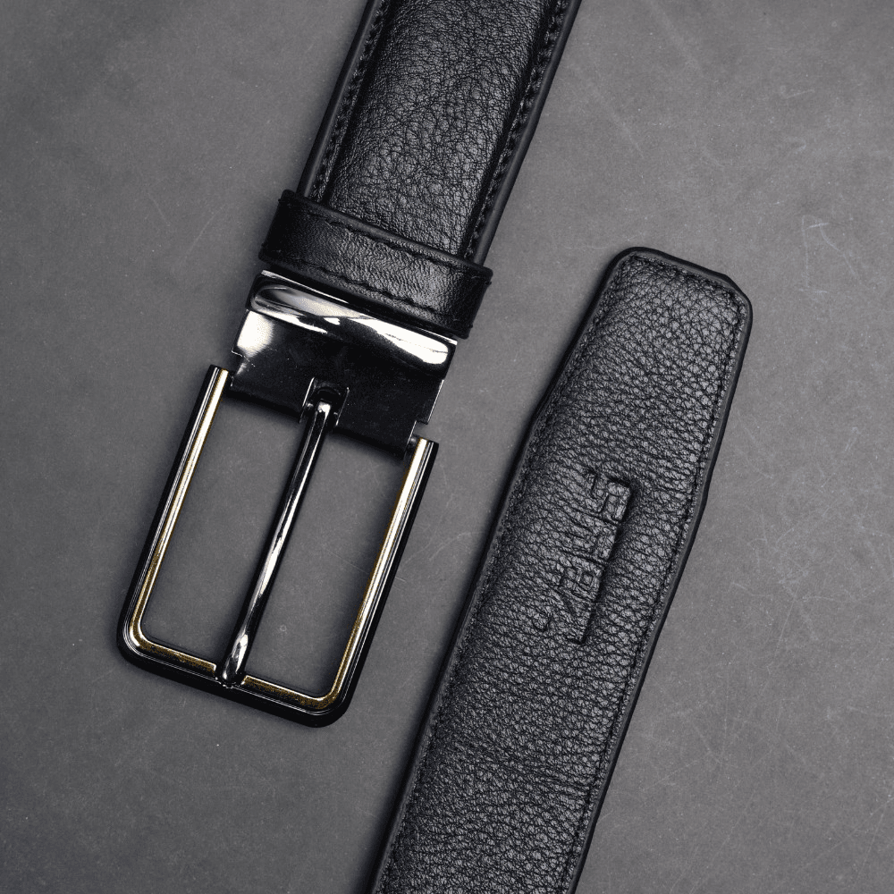 Zays Handcrafted Leather Belt for Men – Full-Grain Cowhide, Adjustable Fit, Stylish & Long-Lasting, Designed for Office, Traditional & Casual Use, Sweat-Resistant, Anti-Crack Build, Ideal for Daily Wear, Travel, Business & Event Outfits, With Premium Box