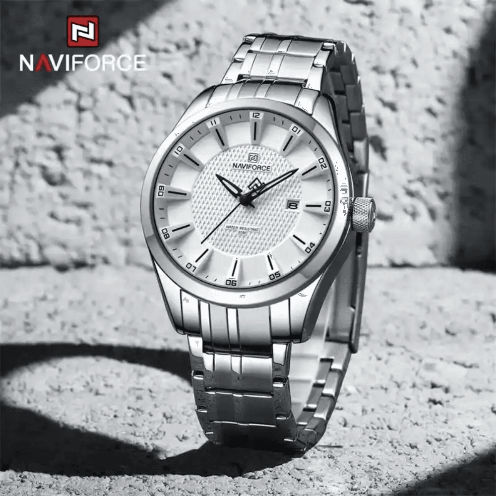 NAVIFORCE 8032 New Design Men Luxury Watches Simple Fashion Wristwatch Casual Male Quartz Stainless Steel Strap Clock Reloj Hombre