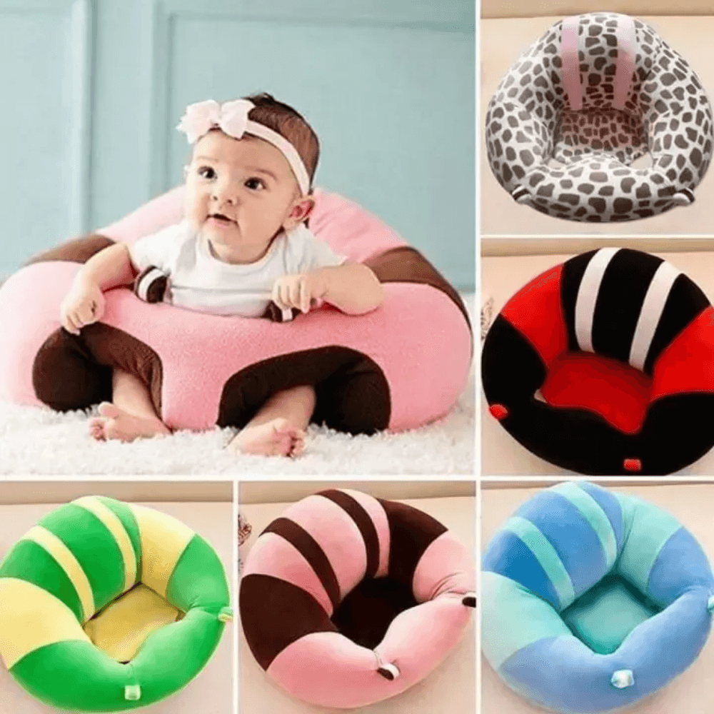 Baby Support Seat Cute Baby Sofa Chair for Sitting Up, Comfy Plush Infant Seats with Stuffing Inside for 4-11 Months Baby