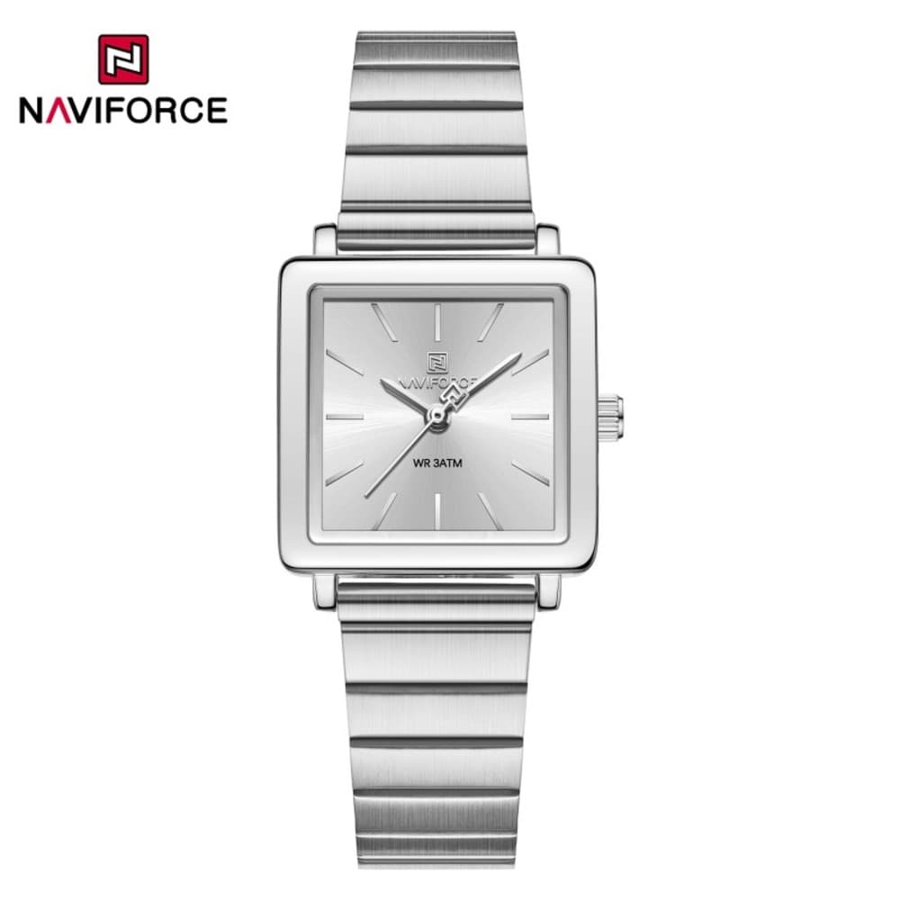 NAVIFORCE NF5048 Stylish Square Women’s Watch with Japanese Quartz Movement and Stainless Steel Strap NAVIFORCE NF5048 Stylish Square Women’s Watch with Japanese Quartz Movement and Stainless Steel Strap