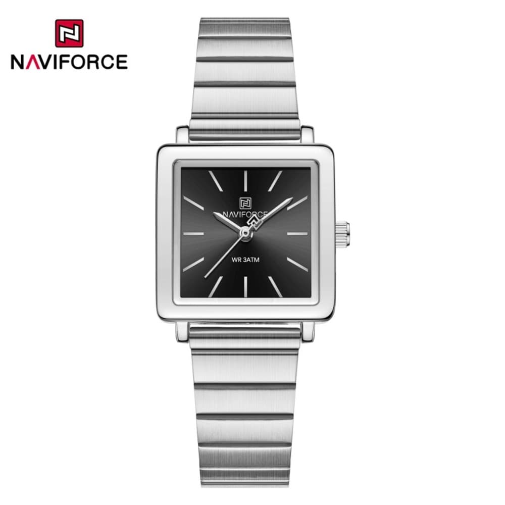 NAVIFORCE NF5048 Stylish Square Women’s Watch with Japanese Quartz Movement and Stainless Steel