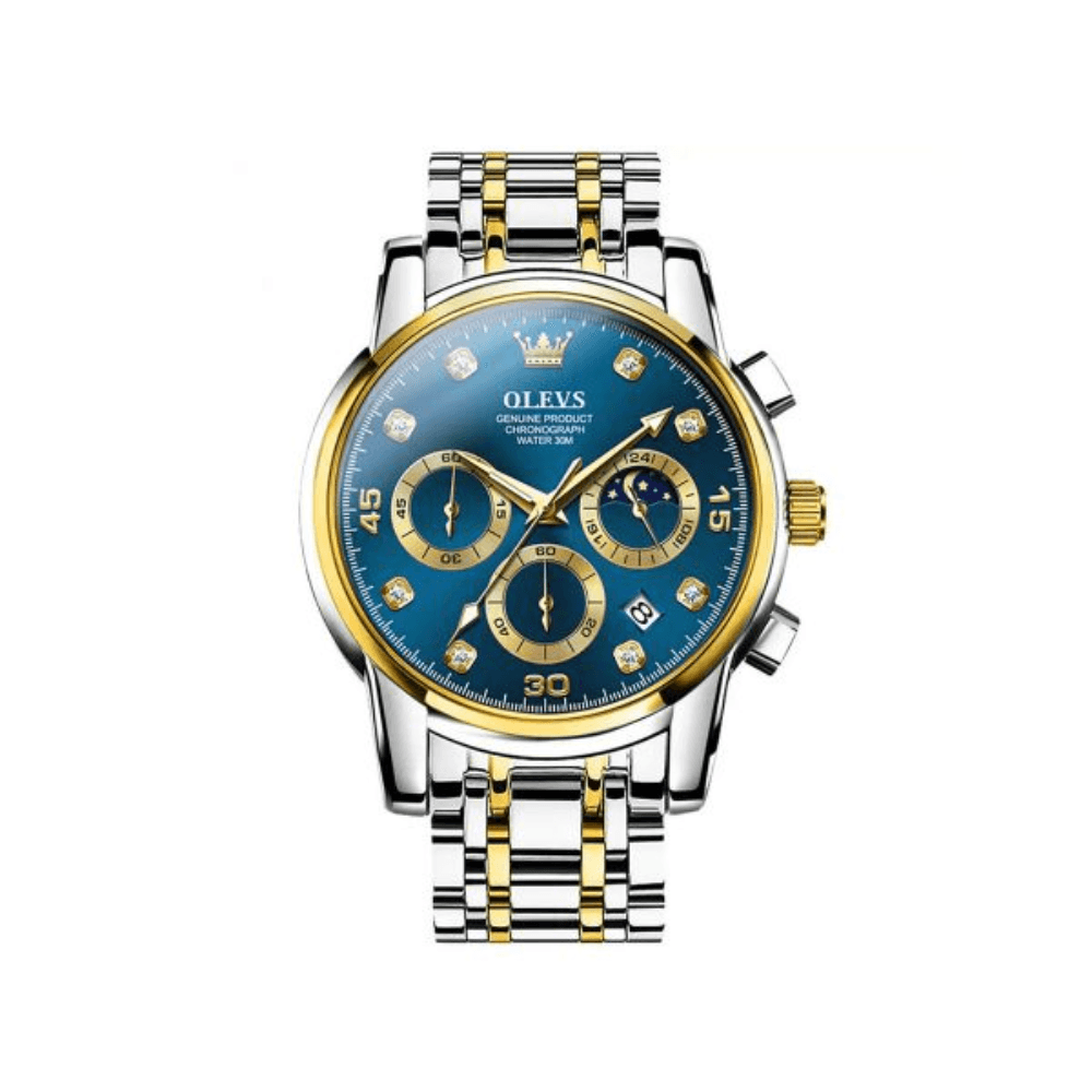 Olevs 2889 Luxury Chronograph Stainless Steel Luminous Quartz Men watch