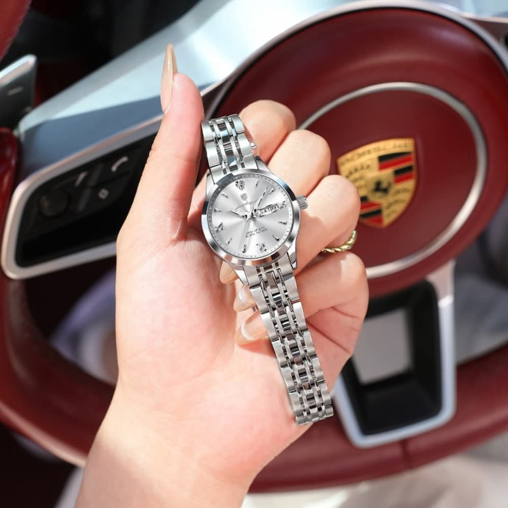 POEDAGAR 504 Luxury Women’s Quartz Watch – Waterproof, Luminous, Date and Week