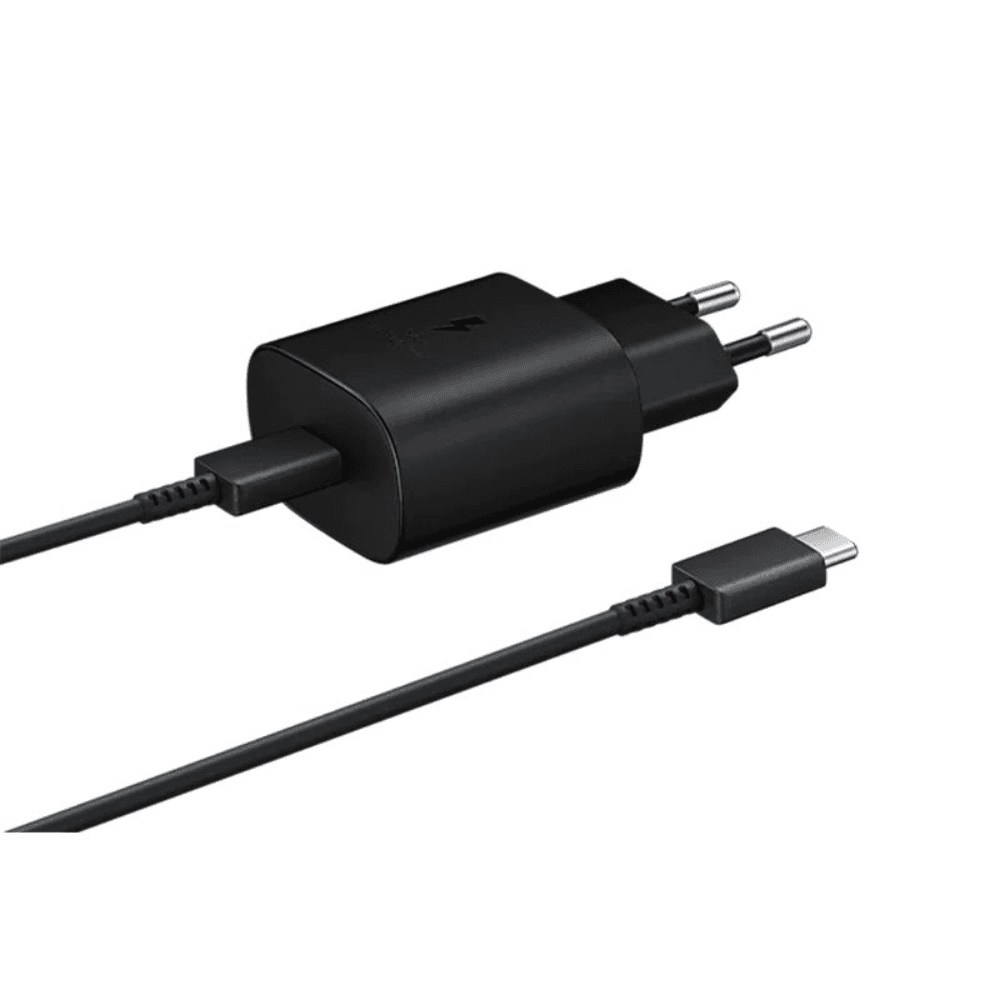 Samsung 25W Power Adapter T2510 Compact Design/USB-C Port/ USB Type-C to C Cable (3A/1m)-Black