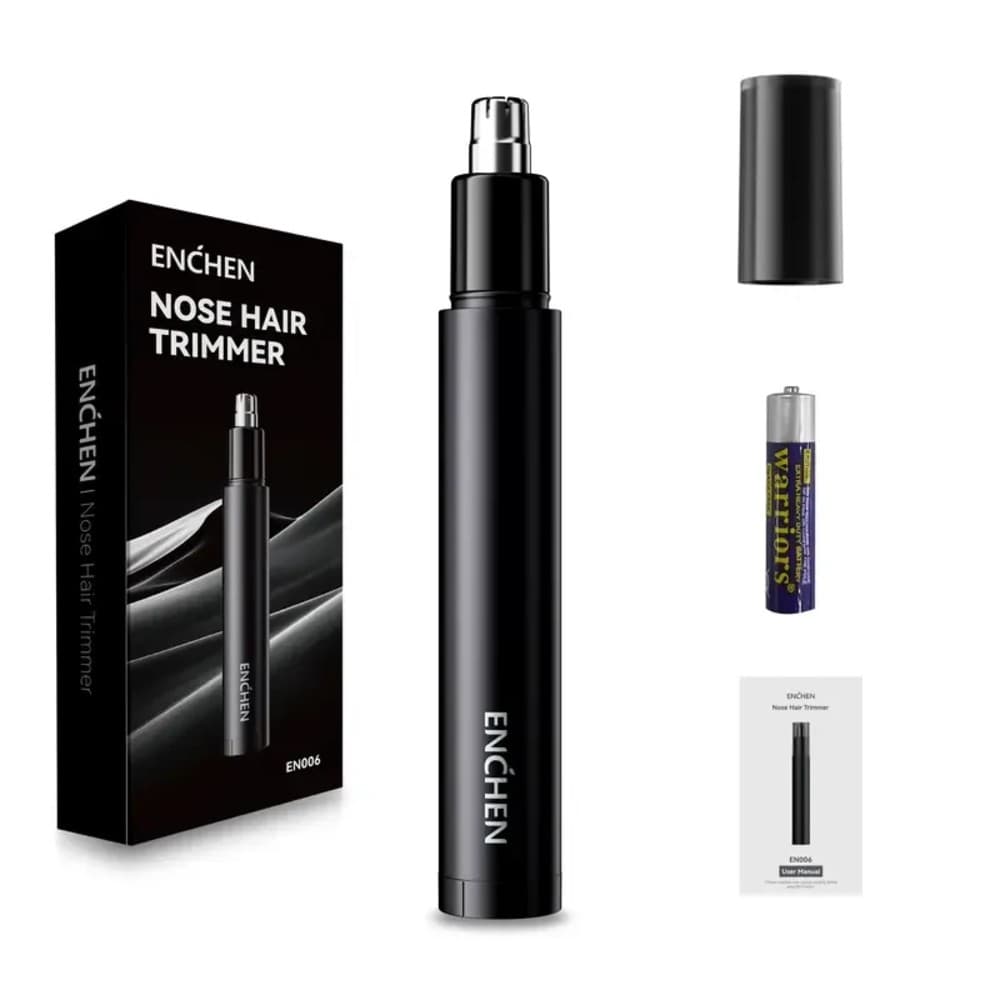 ENCHEN EN006 Mini Electric Nose Hair Trimmer Portable Nose Hair Shaver 360 Rotating CutDurable Dual-Edges Blades Cutting Razor
