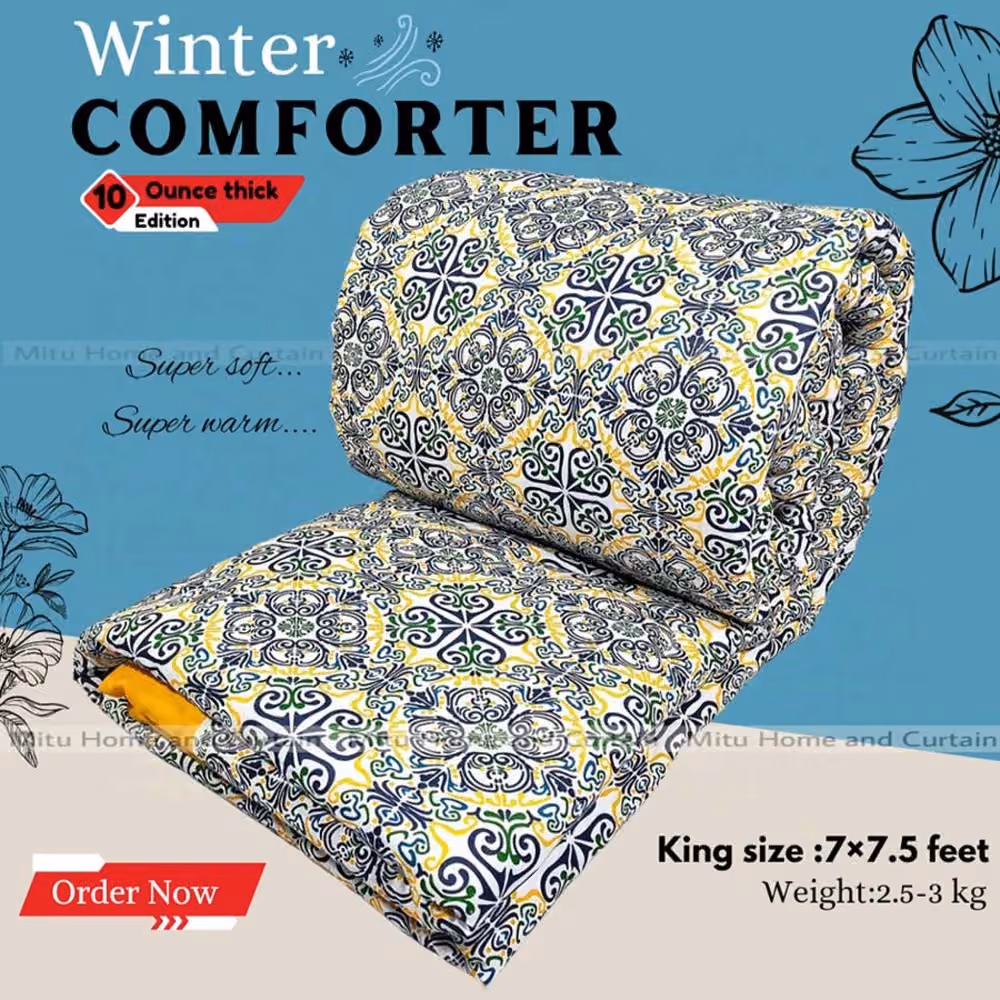 Comforter King size Exclusive Comforter with full cotton fabric 84*90 inch European cube style (1pcs Box) Weight 2.5-3kg