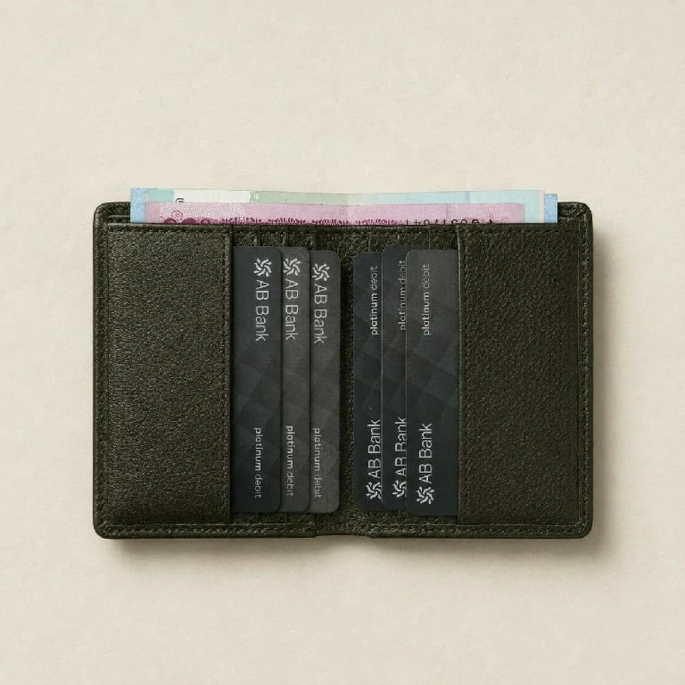 Zays Handcrafted Premium Leather Super Slim Card Holder Mini Wallet