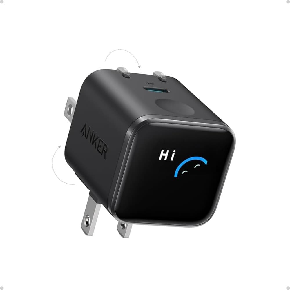 Anker Nano Charger (45W, Smart Display, 180° Foldable) Global - Black
